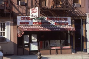 Shirell Cards, 333 E. 86th Street, NYC, August 1985             